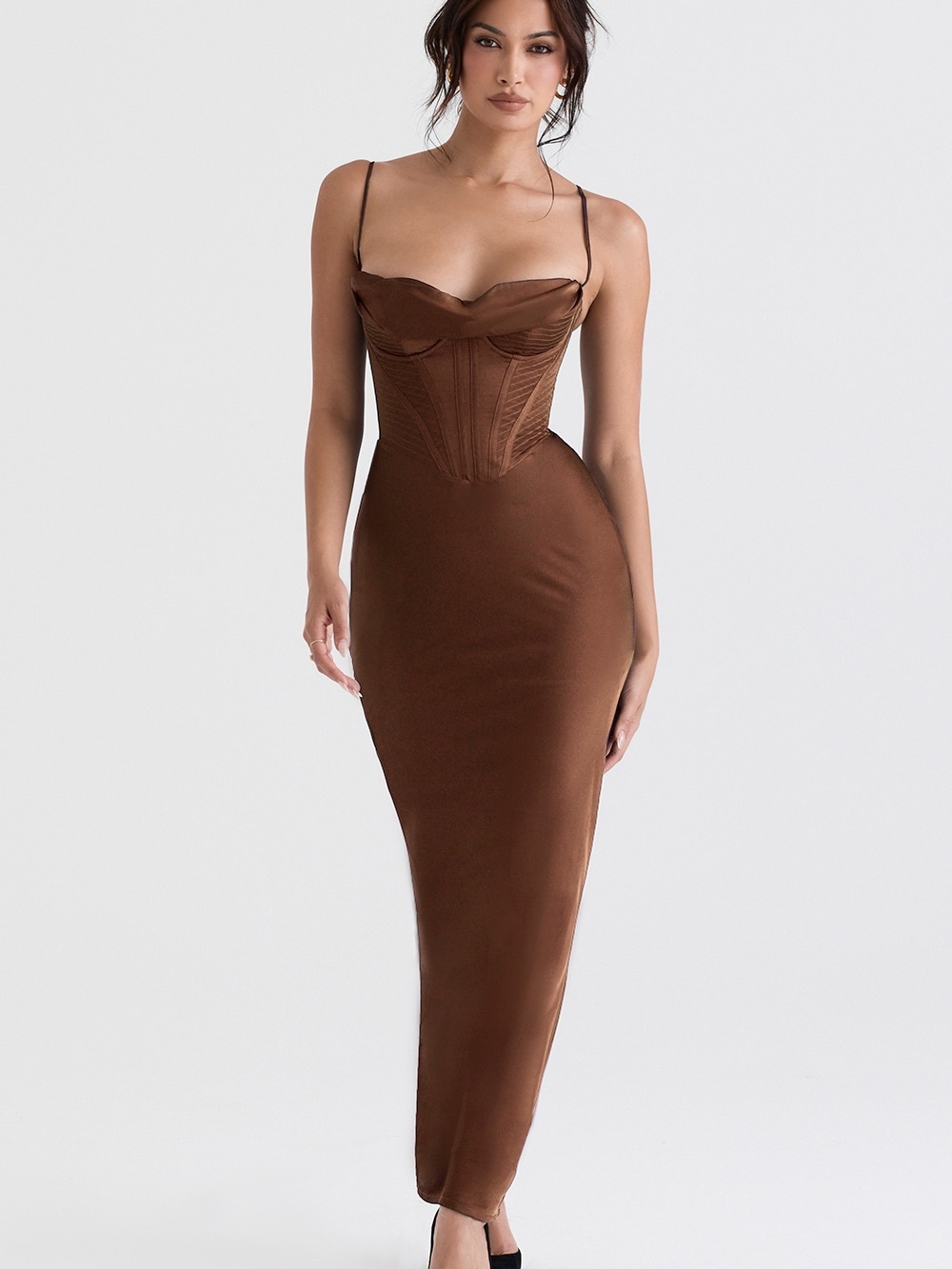 HOUSE OF CB - Charmaine -Chocolate Corset - size S
